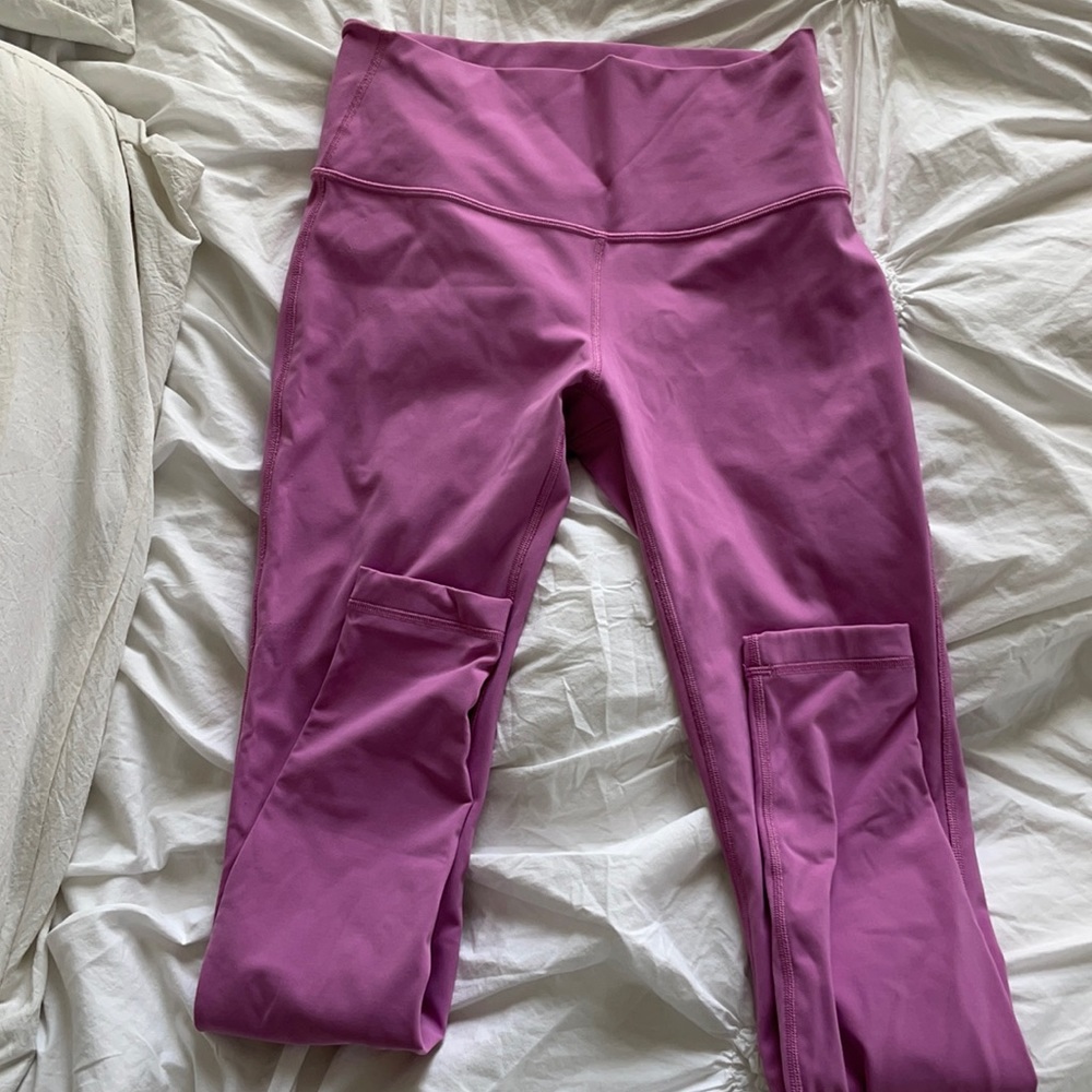 Pink lulu lemon leggings size 8